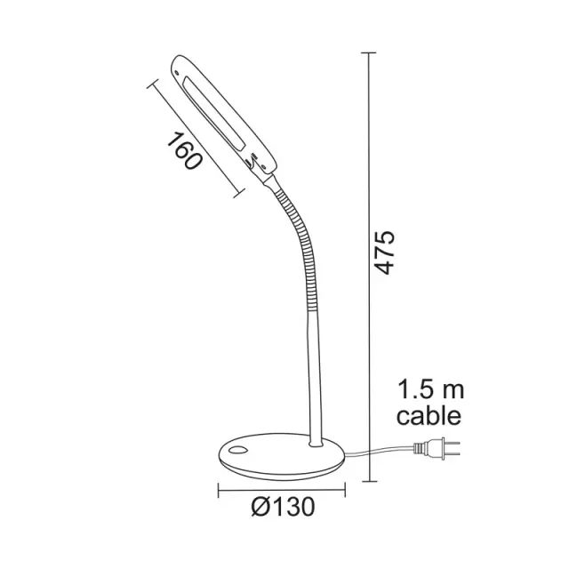 LED Φ/Σ ΓΡΑΦΕΙΟΥ 5W ΛΕΥΚΟ 4000Κ ΜΕ ΣΠΙΡΑΛ 230V Φ13XH47,5CM BAZ / 15205LEDWH 2