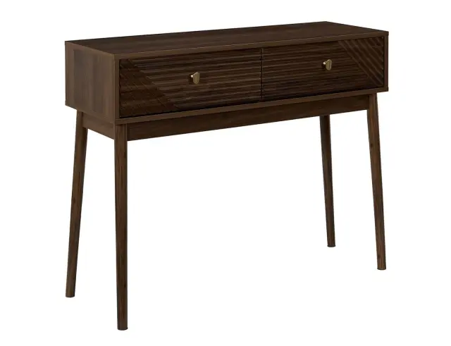 Kονσόλα Εισόδου Tiffany Home Deco Factory με 2 συρτάρια και διαστάσεις 100x35x80cm - Απόχρωση Καφέ HD0563 3