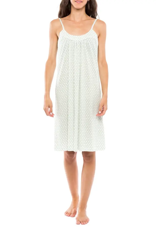 S1112 - Type - NIGHTGOWN GREEN GEOMETRIC