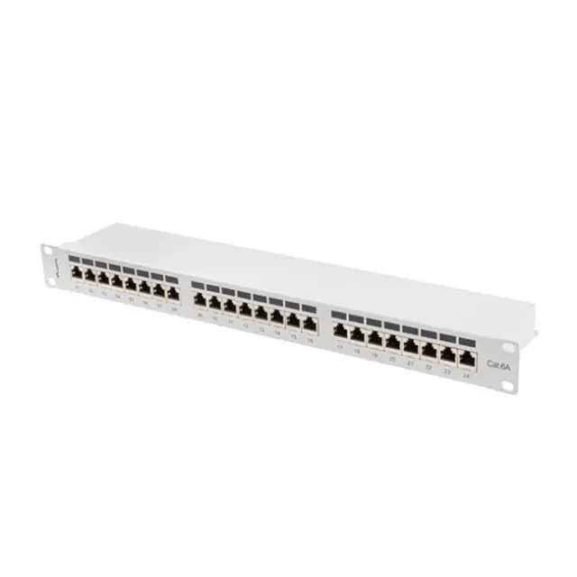 Lanberg Patch Panel 24port 1U 19" CAT.6A FTP Gray (PPSA-1024-S)