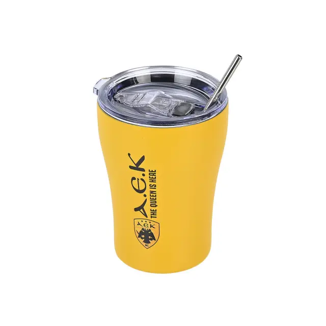 Estia Coffee Mug Save The Aegean Ποτήρι Θερμός Ανοξείδωτο BPA Free AEK BC 350ml με Καλαμάκι 2