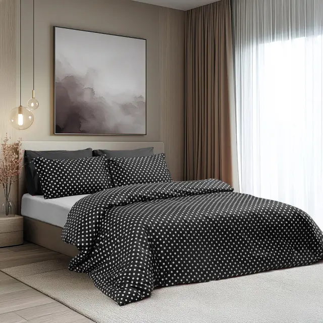 Beauty Home Σετ σεντόνια υπέρδιπλα με λάστιχο Art 10101 Fancy 170x200+30 Μαύρο