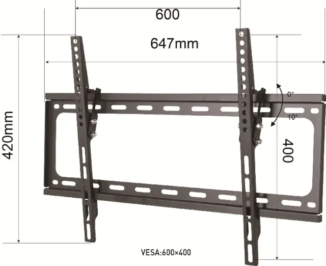 ΒΑΣΗ TV OSM-5834 ΓΙΑ 32''-65'', 35Kg,600x400 OSIO