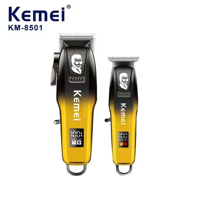 Kemei Σετ Επαγγελματική Επαναφορτιζόμενη Κουρευτική & Ξυριστική Μηχανή KM-8501 - Hair Clipper & Trimmer Set 069233 2