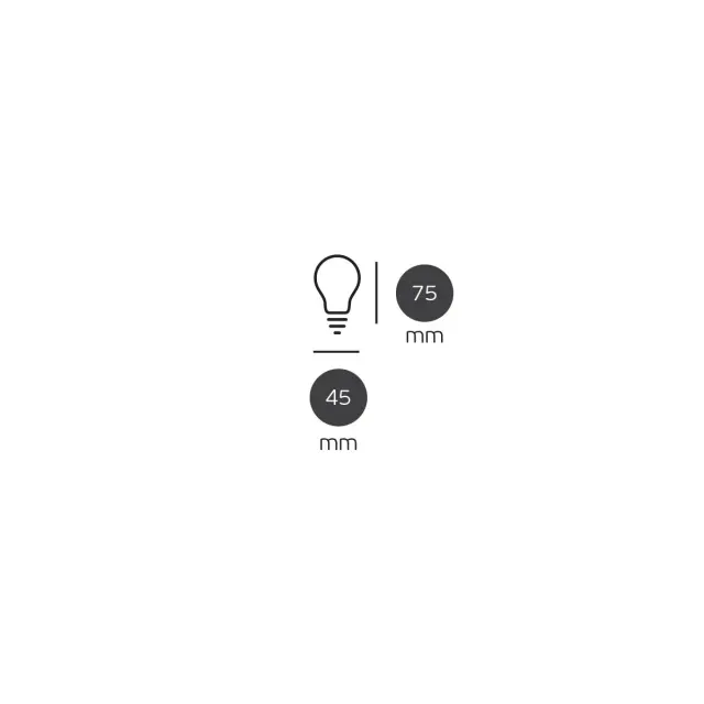 5 Τεμάχια Λάμπες led E14 Filament ασημί 4.5W 2700Κ Dimmable 05121/D/EI/ST/W 2