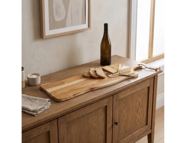Ξύλινος Δίσκος Κοπής με λαβή Ξύλο Teak - 70 x 20 x 1,5 cm J11200300