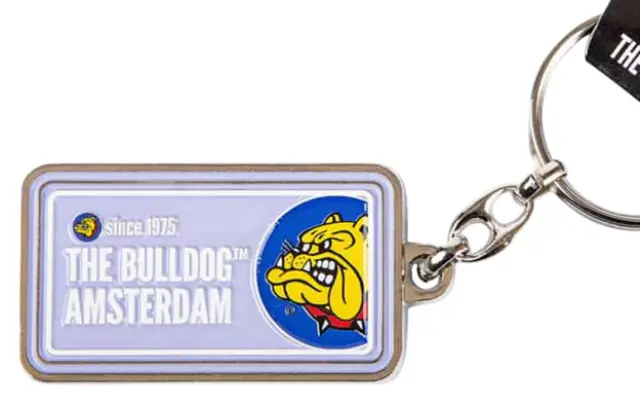 The Bulldog Amsterdam Μεταλλικό Μπρελόκ Licence Plate - Μωβ