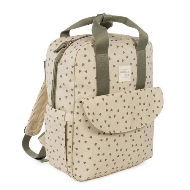 Walking Mom - Τσάντα Αλλαξιέρα Poppy Olive Hearts 2