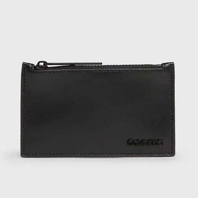 Calvin Klein - Ανδρική Δερμάτινη Καρτοθήκη Minimal Focus Ew 3cc K50K511267-BEH Μαύρο
