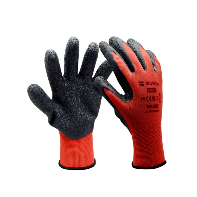 Wurth Multifit Γάντια Εργασίας Latex Κόκκινα 0899408209 0899408210