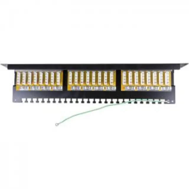 Patch panel κατηγορίας CAT 6 STP, 24 θυρών σε μαύρο χρώμα. 3
