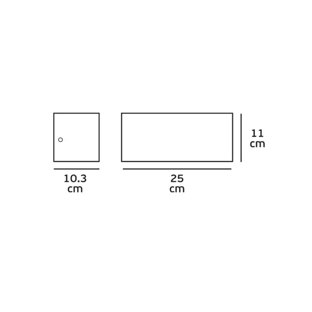 Eta 01084/AN Φωτιστικό τοίχου Up/down E27/A60 IP54 25x11x10.3cm ανθρακί 2