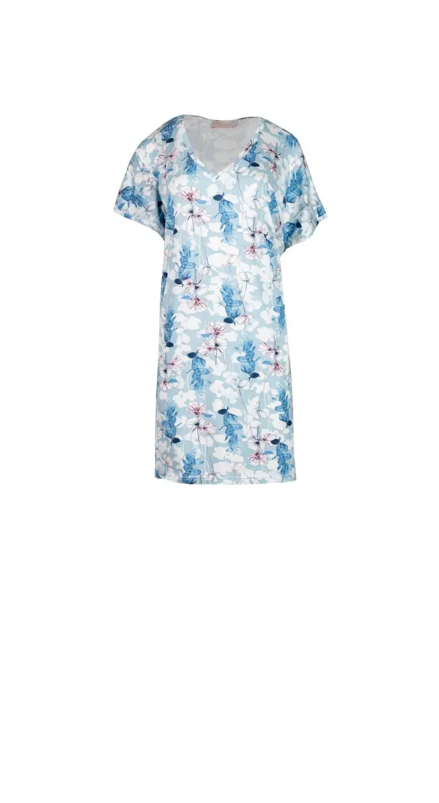 S757 - Type - NIGHTGOWN BLUE FLOWERS - M