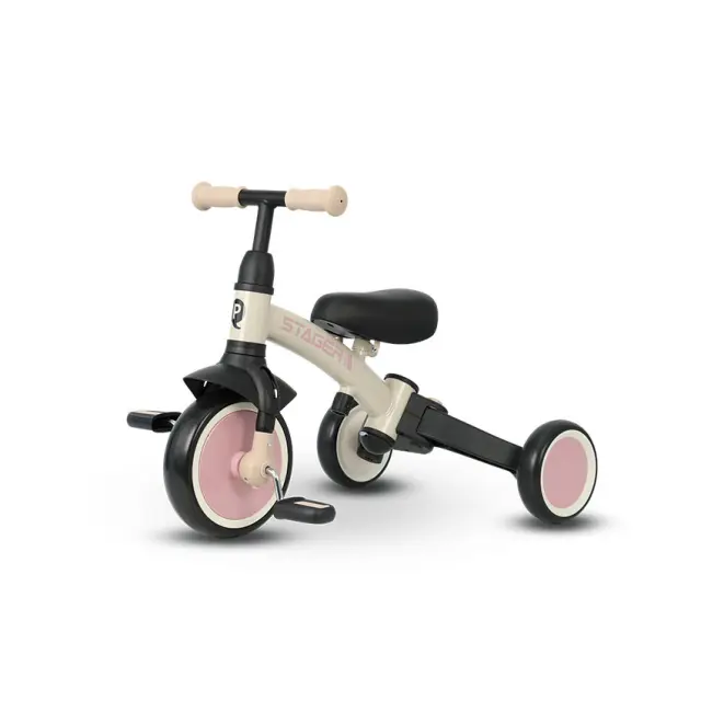QPlay Stager Τρίκυκλο και Ποδήλατο Ισορροπίας 3 σε 1 Pink 2+ Ετών 2