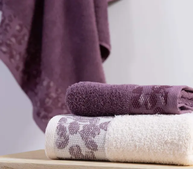 ΠΕΤΣΕΤΑ ΠΡΟΣΩΠΟΥ ODETE 50X90 NEF-NEF HOMEWARE ECRU/MAUVE 2