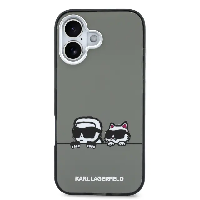 Karl Lagerfeld IML K&CH Heads Logo MagSafe Case for iPhone iPhone 17 Black 3