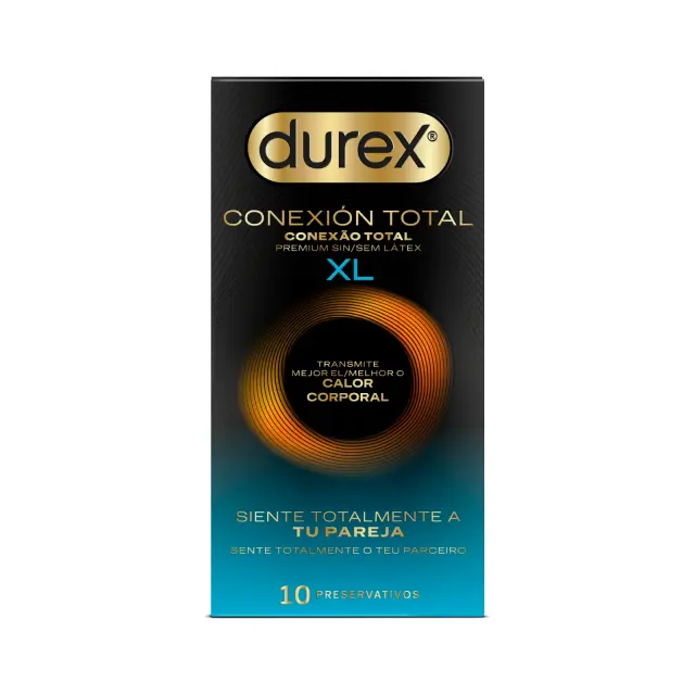Durex Προφυλακτικά Total Connection 10τμχ για Μεγάλα Μεγέθη Λεπτά για Φυσική Αίσθηση Natural