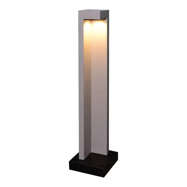 Terra Φωτιστικό Led δαπέδου 9W 3000K 18x18x74cm γκρι IP65 Γκρί