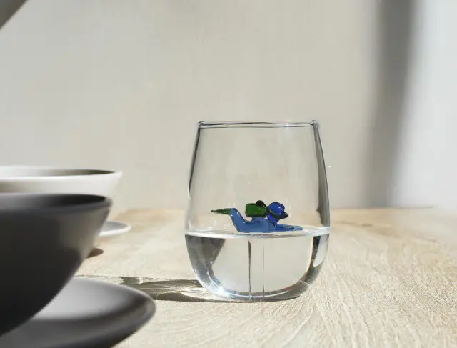 Winkee® Handmade Drinking Glass Scuba Diver 300ml