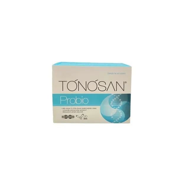 UNI-PHARMA TONOSAN Probio Προβιοτικά με Βιταμίνη D3, Κόκκια για Πόσιμο Εναιώρημα, 20 sticks