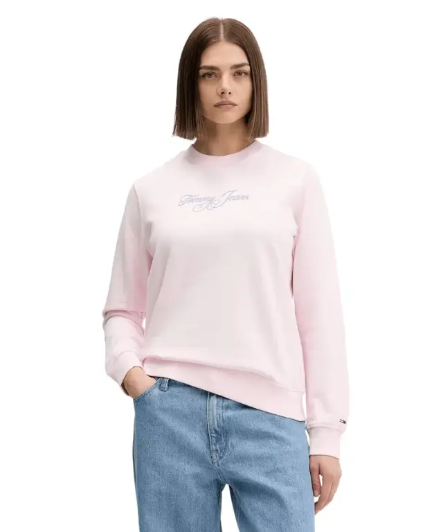 Tommy Hilfiger - Γυναικείο Φούτερ Tjw Essential Logo Regular Fit DW0DW21922-TOG Ροζ - XL
