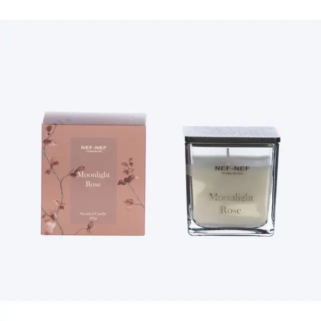 Nef-Nef Homeware Αρωματικό Κερί Moonlight Rose 25 200gr Anthracite