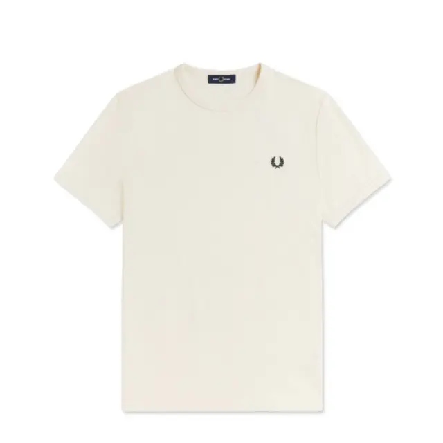 Fred Perry Ringer T-Shirt Ecru Ecru - XL 3