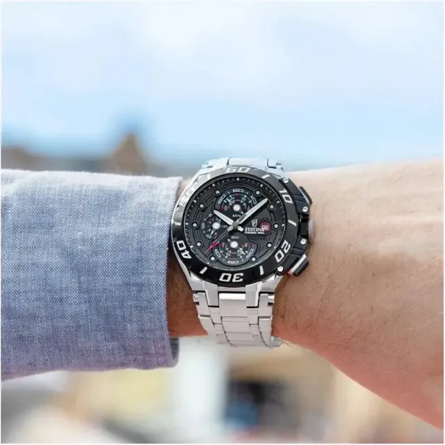 Festina Ανδρικό Ρολόι Μπαταρίας με Ασημί Ατσάλινο Μπρασελέ F20754/6 2