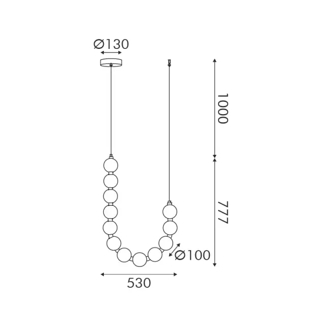 ΚΡΕΜΑΣΤΟ Φ/Σ LED 18W 1350LM IP20 ΧΡΥΣΟ ΑΛΟΥΜΙΝΙΟ + ΑΚΡΥΛΙΚΟ / HM238LEDP12 2
