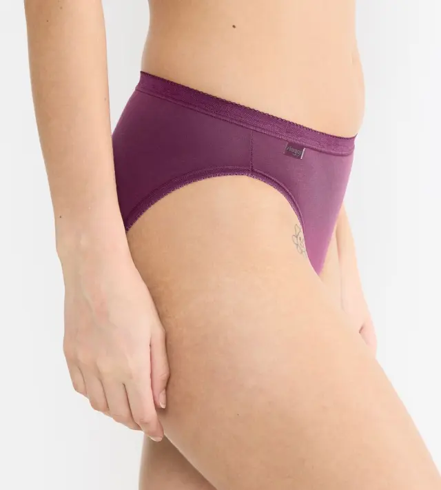 Sloggi Basic+ Cotton Tai Βαμβακερά Σλιπ 3-Pack Συνδυασμός Λιλά 2