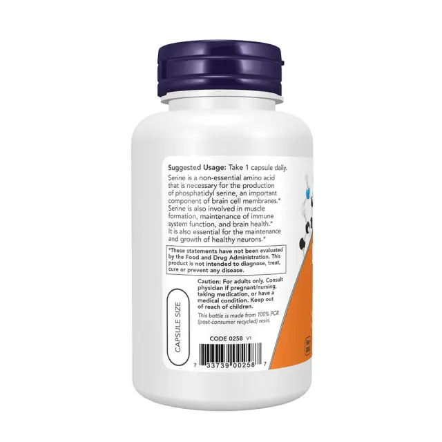 Now Foods L-Serine 500 mg 3
