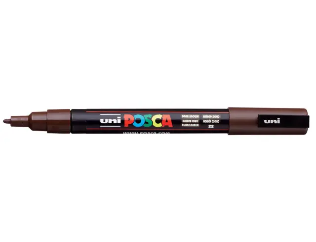 Μαρκαδόρος Σχεδίου Uni Posca PC-3M με πάχος μύτης 0.9-1.3mm - Dark BrownPC-3M(E) - ΣK.KAΦE