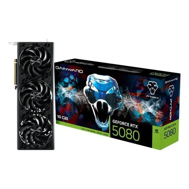 Gainward Κάρτα Γραφικών GeForce RTX 5080 16GB Python III GDDR7 (NE75080019T2-GB2035T)