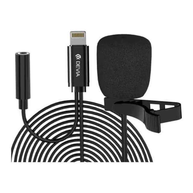 Ενσύρματο Μικρόφωνο Devia EM605 Lightning 1.5m Smart Μαύρο N59005
