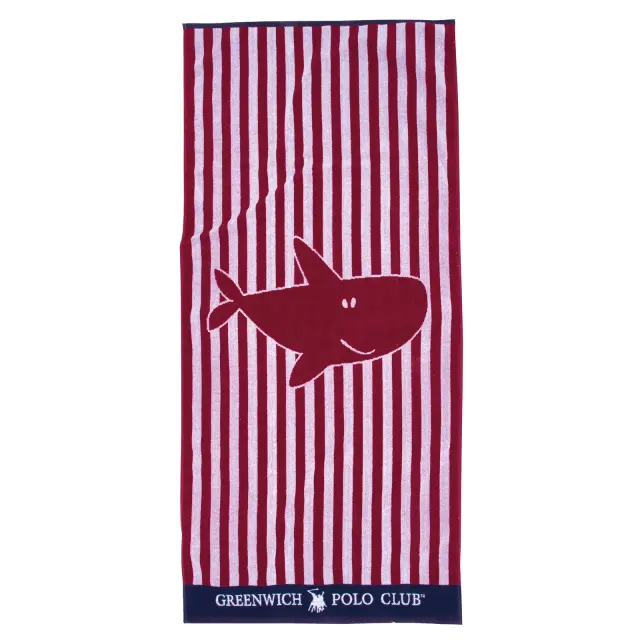 Πετσέτα Θαλάσσης 70x140 Παιδική 450gsm Greenwich Polo Club 3901 Κόκκινο-Λευκό-Μπλε 100% βαμβακερό
