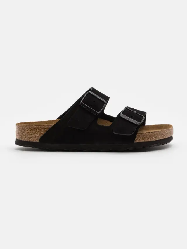 Birkenstock Πέδιλα Unisex δέρμα suede Μαύρο BIR/ARIZONA SOFT 951323 black 3