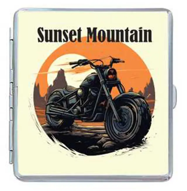 Belbox Ταμπακιέρα - Antique Motorbike Sunset Mountain