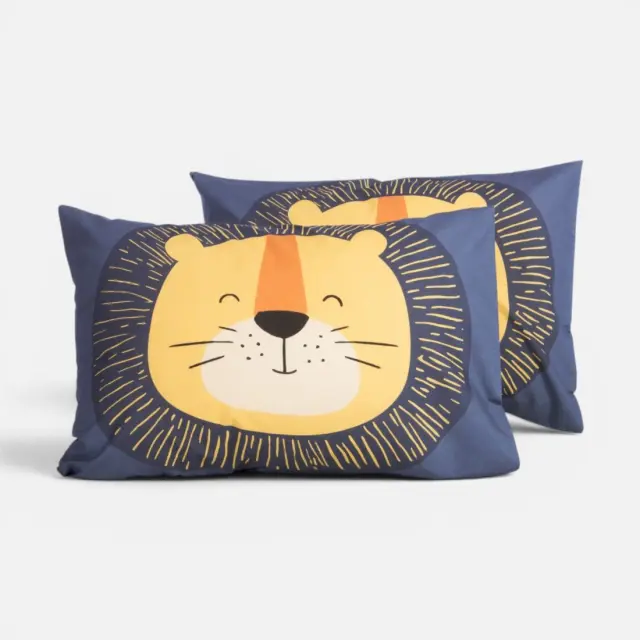 Μαξιλαροθήκη Happy Lion Nef Nef Homeware, 100% BAMBAKI - BLUE (040877)