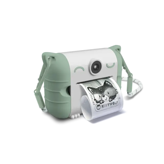 KIDYWOLF Φωτογραφική Μηχανή με Θερμική Εκτύπωση Instant Camera Πράσινη 181221