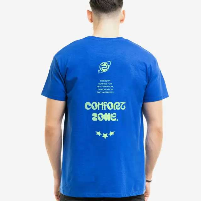 T-shirt Noshame® Μπλέ με τύπωμα Comfort Zone - 132530 - XXL