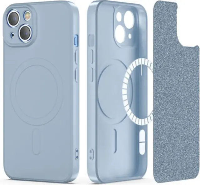 Smooth Mag Back Cover Σιλικόνης Μπλε (iPhone 14 Plus) OEM