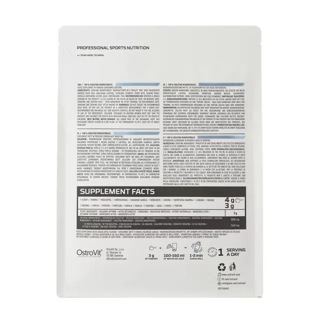 OstroVit Creatine Monohydrate 500g Natural (5902232610260) 2