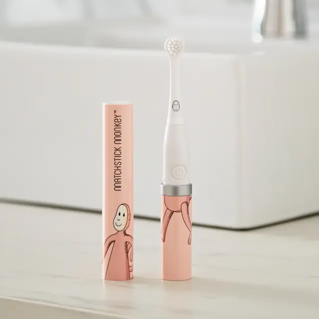 MATCHSTICK MONKEY BABY ELECTRIC SONIC TOOTHBRUSH - MONKEY PINK 3