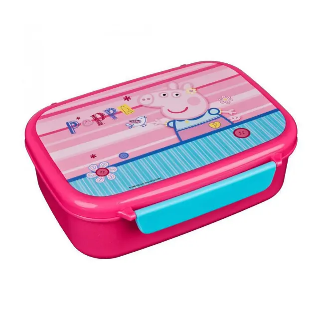 Δοχείο φαγητού πλαστικό δύο θέσεων, 20 x 8cm Peppa Pig