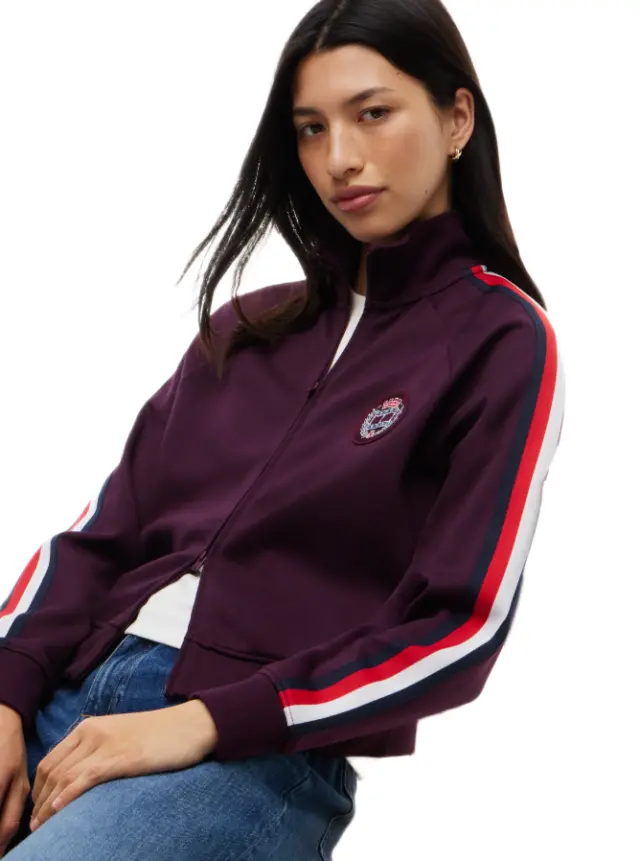 Tommy Hilfiger γυναικείο τζάκετ με global ριγέ λεπτομέρεια DW0DW23560-1 2