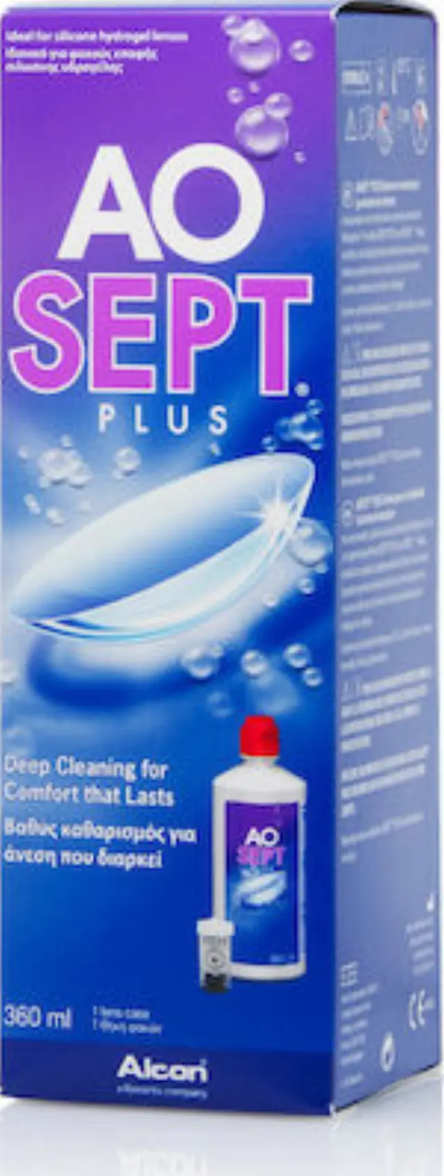 Alcon Aosept Plus Υγρό Φακών Επαφής 360ml 2