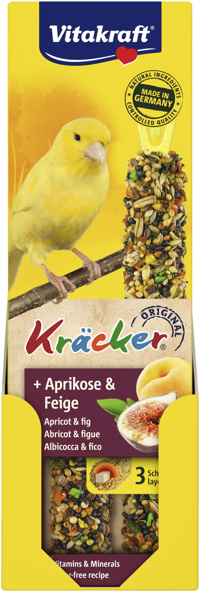 Vitakraft - KrAcker abricot and fig for canarys - Pet Supplies
