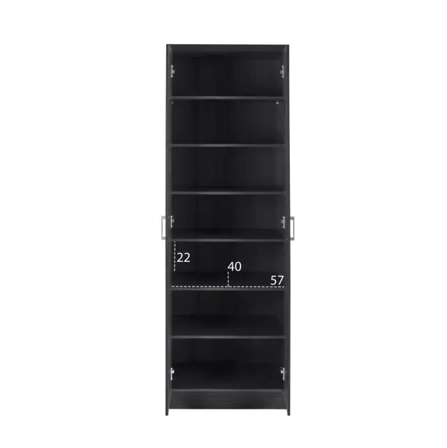 ΠΑΠΟΥΤΣΟΘΗΚΗ ΞΥΛΙΝΗ ΜΕ 6 ΡΑΦΙΑ 60X43X180.5εκ. ZEBRANO FB2379.01 3