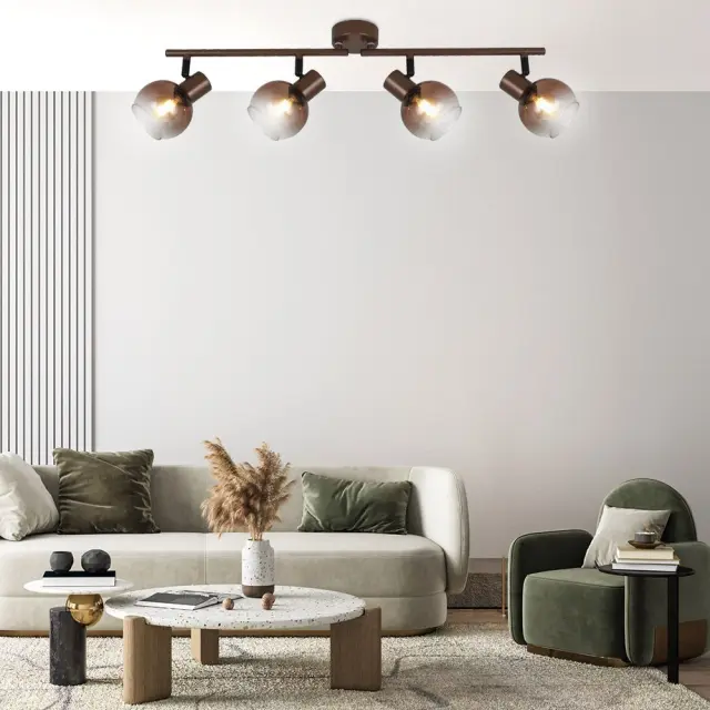 Φωτιστικό με 4 Σποτ - Ράγα AURORA 4xE14 SP989-4L Ιριδίζον Καφέ VIV005309