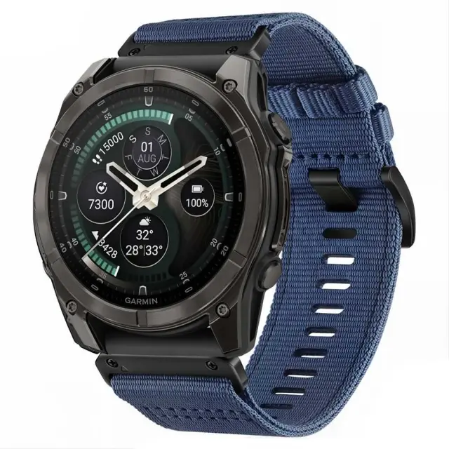 Tech-protect Nylon Classic Garmin Fenix 5 / 6 / 6 Pro / 7 / 8 / 8 Pro / E / 9 / 9 Pro (47 Mm) Midnight Navy 2